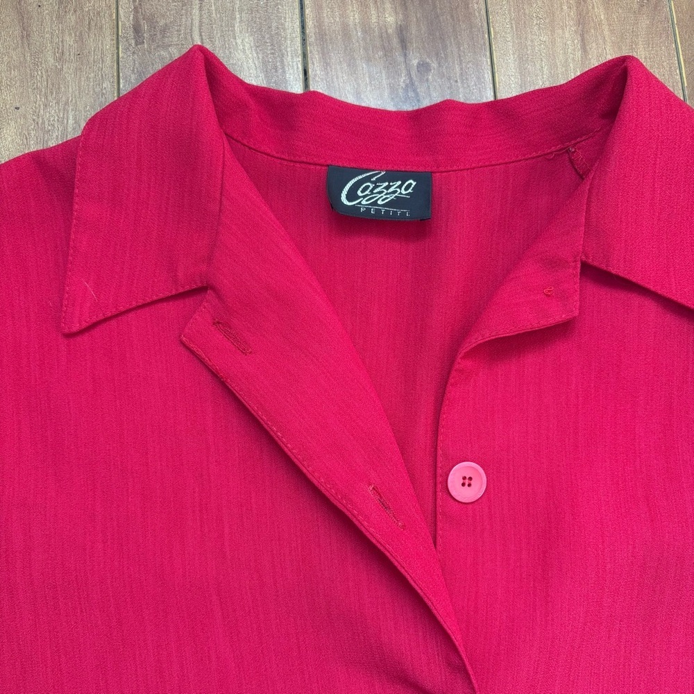 Chic Red Button Down Shirt - Picture 2 of 3